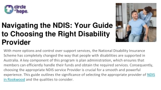 navigating the ndis your guide to choosing the right disability provider