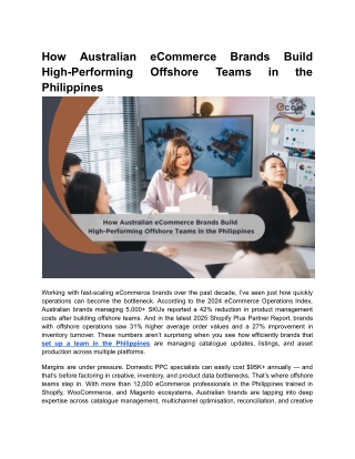 How Australian eCommerce Brands Build High-Performing Offshore Teams for Scalable Growth (2)