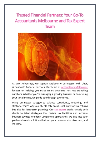 Trusted Financial Partners Your Go-To Accountants Melbourne and Tax Expert Team