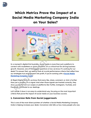 Which Metrics Prove the Impact of a Social Media Marketing Company India on Your Sales_