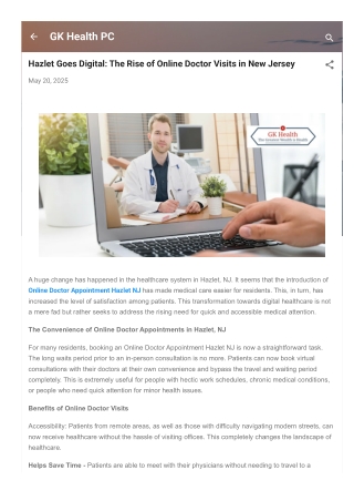 Hazlet Goes Digital The Rise of Online Doctor Visits in New Jersey