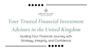your trusted financial investment advisors
