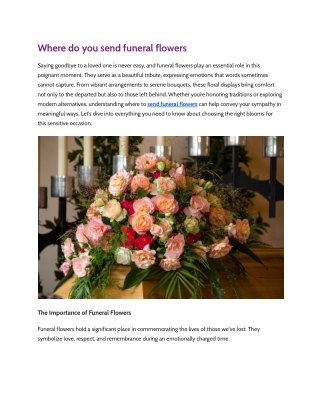 where do you send funeral flowers