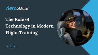 The Role of Technology in Modern Flight Training
