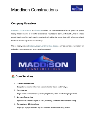 maddison constructions
