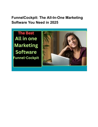 FunnelCockpit – Die All-In-One Marketing Software You Need in 2025