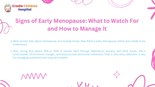 Signs of Early Menopause: What to Watch For and How to Manage It
