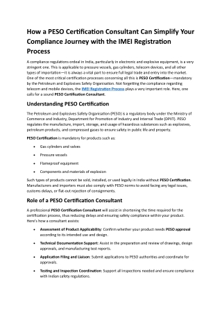 how a peso certification consultant can simplify