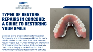 types of denture repairs in concord a guide