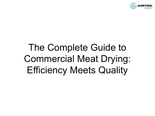 the complete guide to commercial meat drying