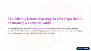 Complete Guide to Pre-Existing Disease Coverage in Niva Bupa Health Insurance