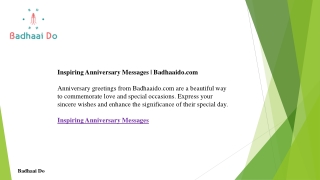 Inspiring Anniversary Messages  Badhaaido.com