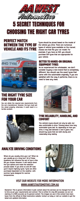5 Secret Techniques for Choosing the Right Car Tyres