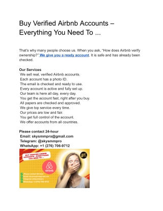 buy verified airbnb accounts everything you need