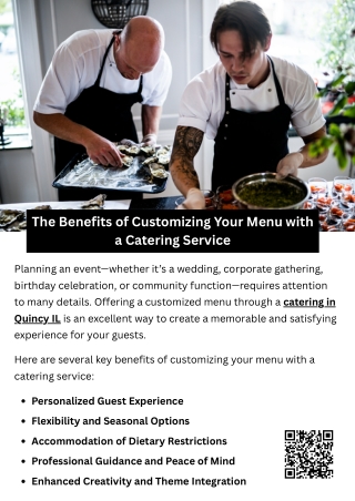 the benefits of customizing your menu with