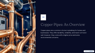 copper pipes an overview