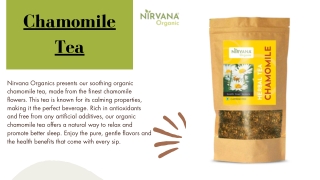 Chamomile Tea – Naturally Relaxing Herbal Tea by Nirvana Organic