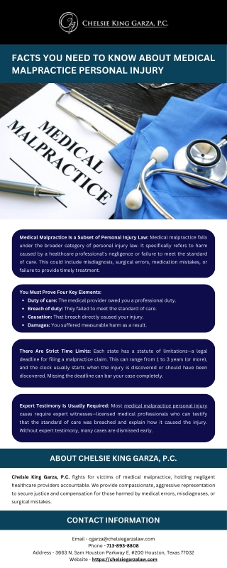 Facts You Need to Know About Medical Malpractice Personal Injury