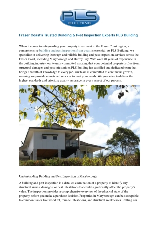 fraser coast s trusted building pest inspection