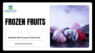 Frozen Fruits: A Convenient, Healthy Choice