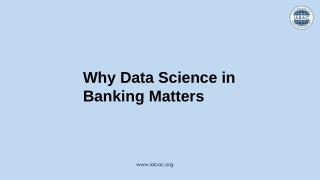Why Data Science in Banking Matters