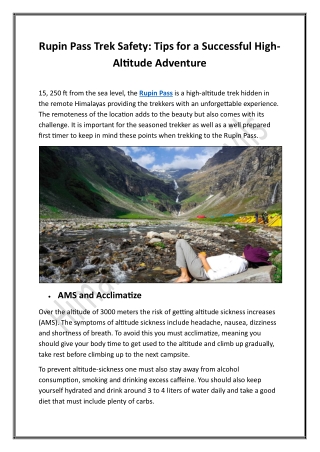 Trek To Rupin Pass Trek -  A Journey Taking You From Green Valleys to Snowfields