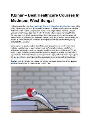 Top Paramedical College In West Bengal