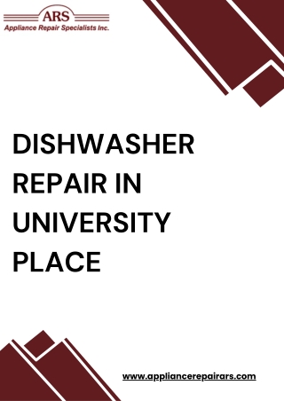 Get Affordable Dishwasher Repair Services in University Place
