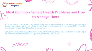 Most Common Female Health Problems and How to Manage Them