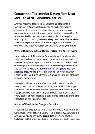 Connect with Modern Office Interior Design Experts in Satellite