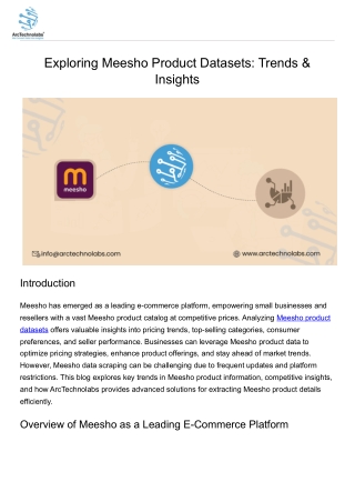 Exploring Meesho Product Datasets: Trends & Insights