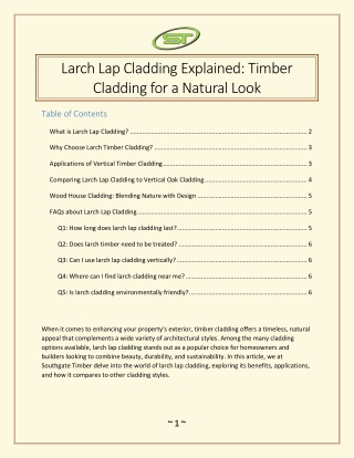 Larch Lap Cladding Explained - Timber Cladding for a Natural Look
