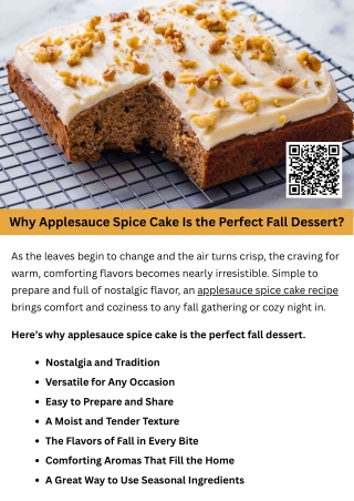 why applesauce spice cake is the perfect fall