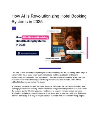 How AI Is Revolutionizing Hotel Booking Systems in 2025