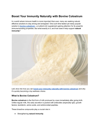 boost your immunity naturally with bovine