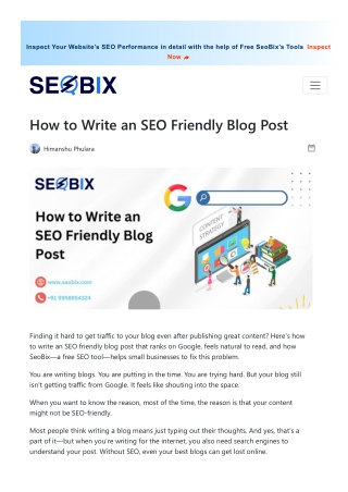 How to Write an SEO Friendly Blog Post