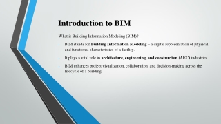 introduction to bim