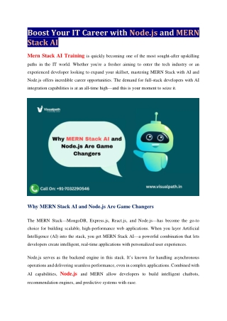 boost your it career with node js and mern stack