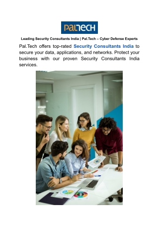Leading Security Consultants India _ Pal.Tech – Cyber Defense Experts