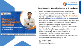 Best Shoulder Specialist Doctor in Ahmedabad