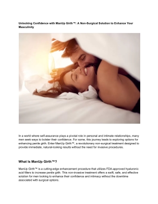 unlocking confidence with manup girth