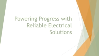 powering progress with reliable electrical