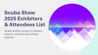 Scuba Show 2025 Exhibitors and Attendees List