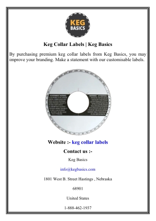 keg collar labels keg basics