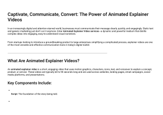 captivate communicate convert the power