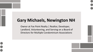 Gary Michaels (Newington, NH) - A High-Stakes Negotiator
