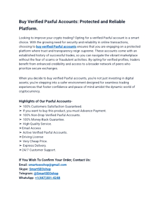 Buy Verified Paxful Accounts