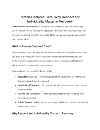 Person-Centered Care_ Why Respect and Individuality Matter in Recovery