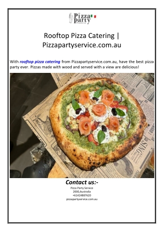 rooftop pizza catering pizzapartyservice com au