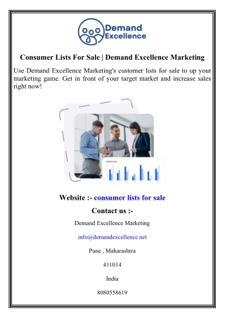 consumer lists for sale demand excellence